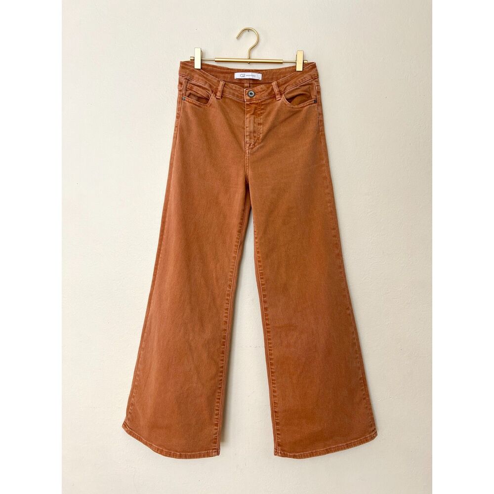 Q2 Premium Denim Terracotta High Rise Flared Jeans Sz  US 8-10/M